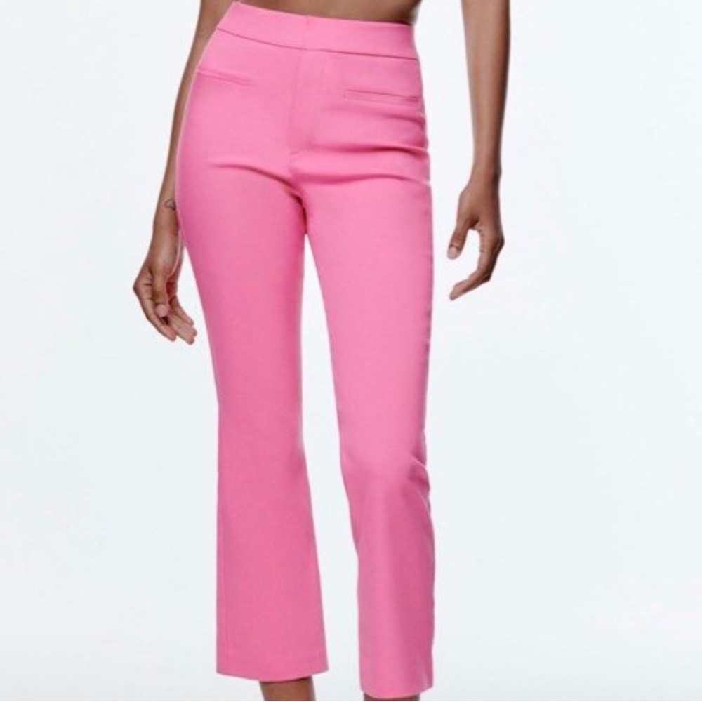Zara Pink flare Trousers